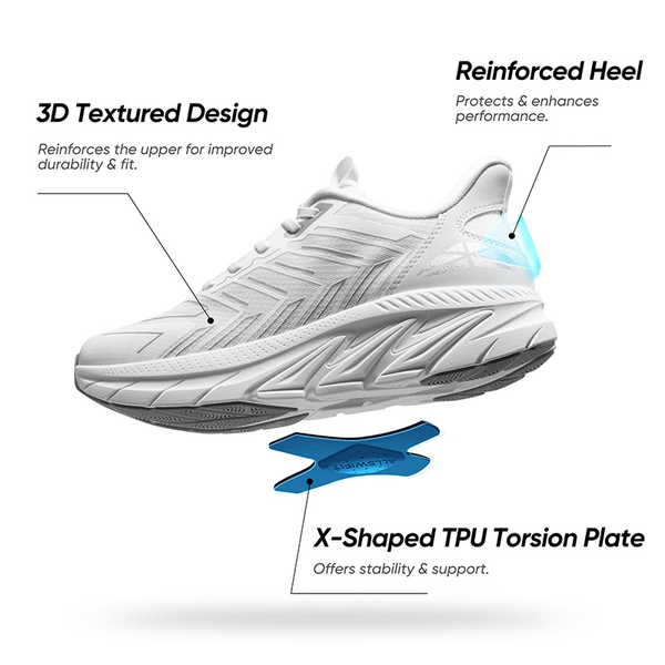[ALLSWIFIT 2.0] Men's Comfortable Non-Slip Workout Sneakers - WHITE - 2